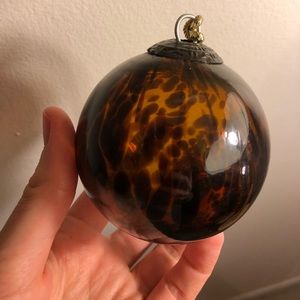 Midwest Kugel amber round glass ball ornament
